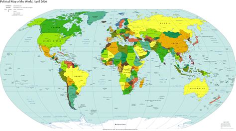 mappa del mondo con i nomi
